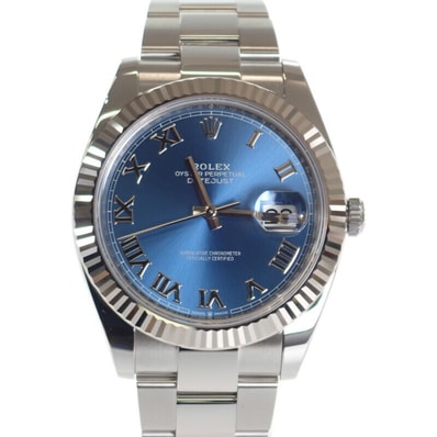 ROLEX Date-Just 41 Blue Dial 126334