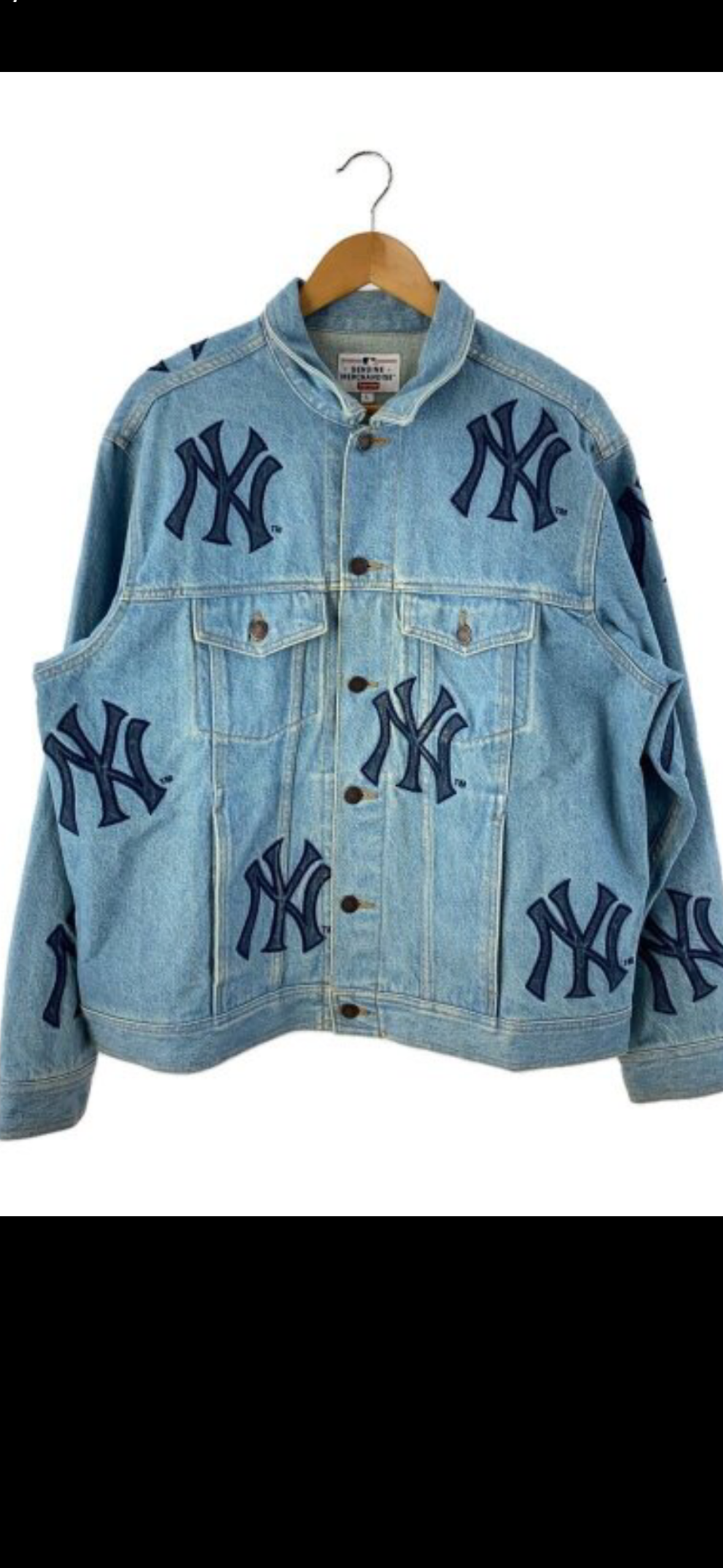 Supreme New York YankeesTM Denim Trucker Jacket "Blue"
