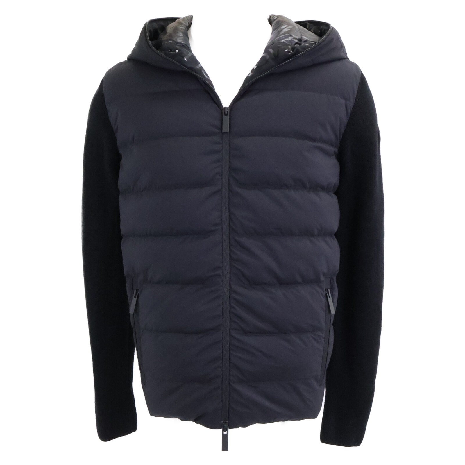 モンクレール 美品 CARDIGAN TRICOT ニット切り替え ダウンジャケット M