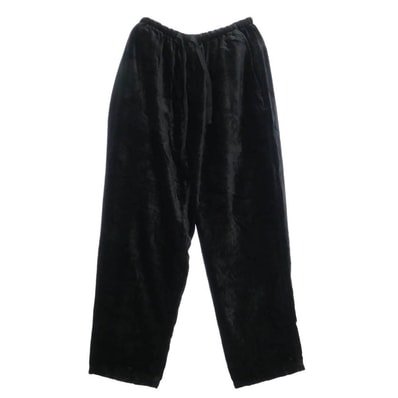 COMOLI コモリ 21AW U03-03006 シルク別珍 ドローストリングパンツ ブラック系 1【美品】【中古】