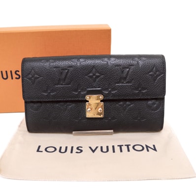 Louis Vuitton Sarah Wallet Monogram Empreinte Leather "Noir"
