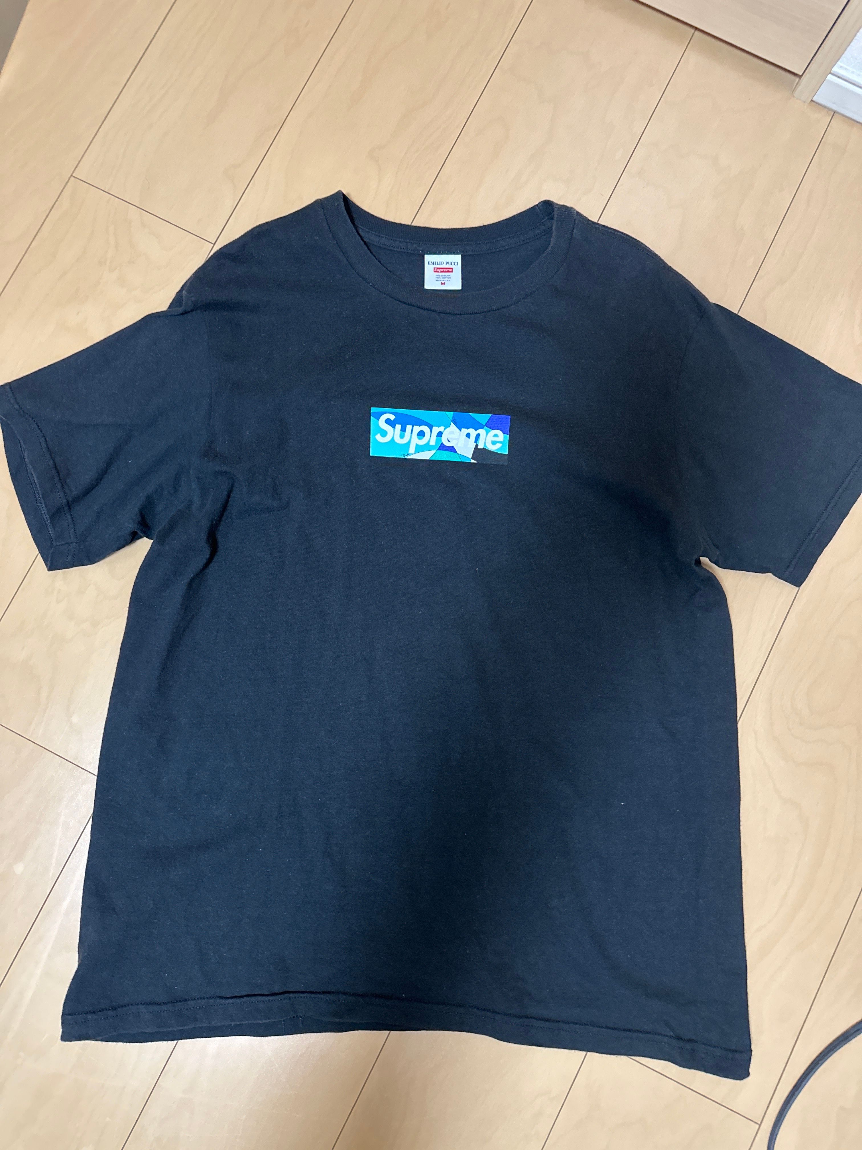 Supreme / Emilio Pucci® Box Logo Tee "Black/Blue"