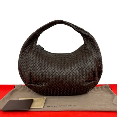 BOTTEGA VENETA ボッテガヴェネタ ホーボー イントレチャート レザー ハンドバッグ ブラウン
32730