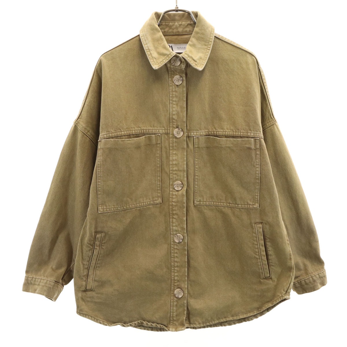 ZARA ザラ オーバーサイズ シャツジャケット XS オリーブ