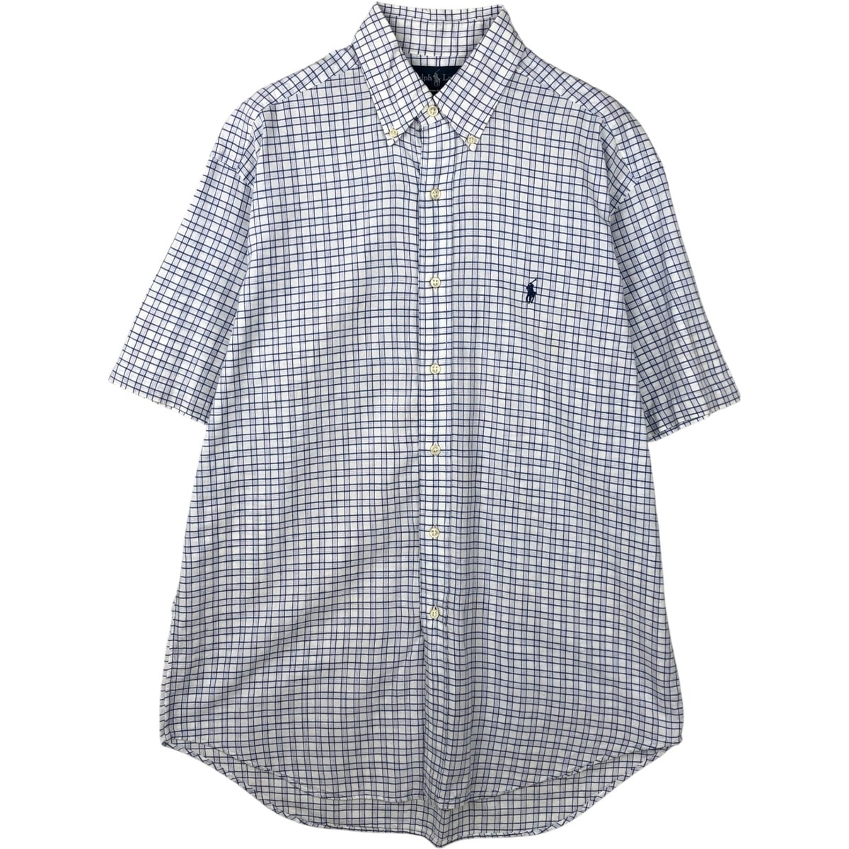 古着 ラルフローレン Ralph Lauren BLAKE 半袖 ボタンダウン チェックシャツ メンズM相当/eaa644831