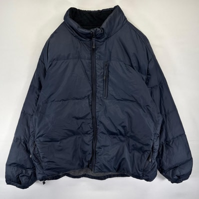 古着 ギャップ GAP ジャケット ダウンジャケット フルジップ OLDGAP 大きいサイズ 胸ポケット 2XL ネイビー系 メンズ