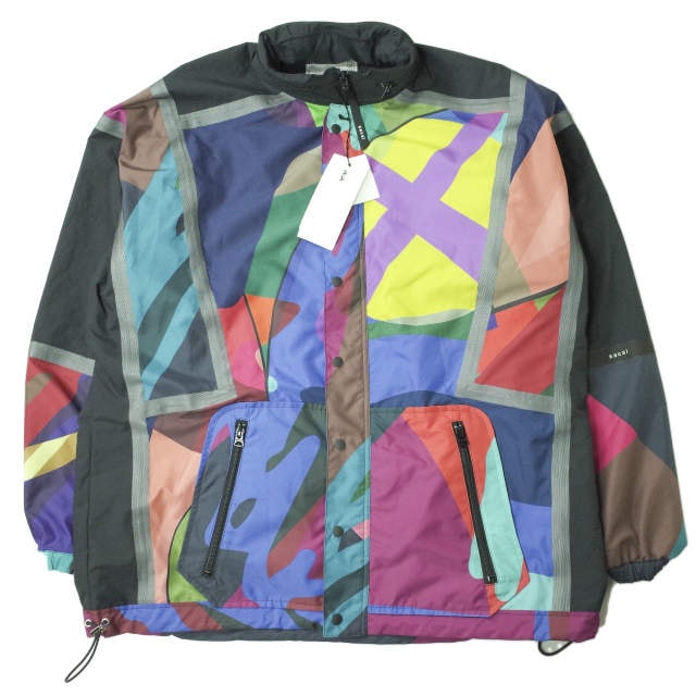 新品 sacai x KAWS サカイ カウズ 21AW 別注 日本製 Print Blouson プリントフーデッドブルゾン 21-02563M 2 MULTI ジャケット マウンテンパーカー アウター g6323