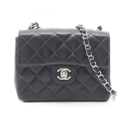 シャネル CHANEL ミニマトラッセ ショルダーバッグ バッグ キャビアスキン(グレインドカーフ) レディース ブラック系 【中古】