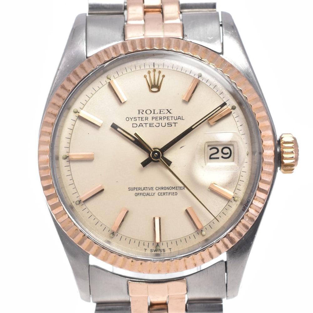 ロレックス ROLEX Ref.1601 ヴィンテージ オイスターパーペチュアル デイトジャスト SS/K18PG Cal.1570 自動巻き メンズ 良品 O#148654