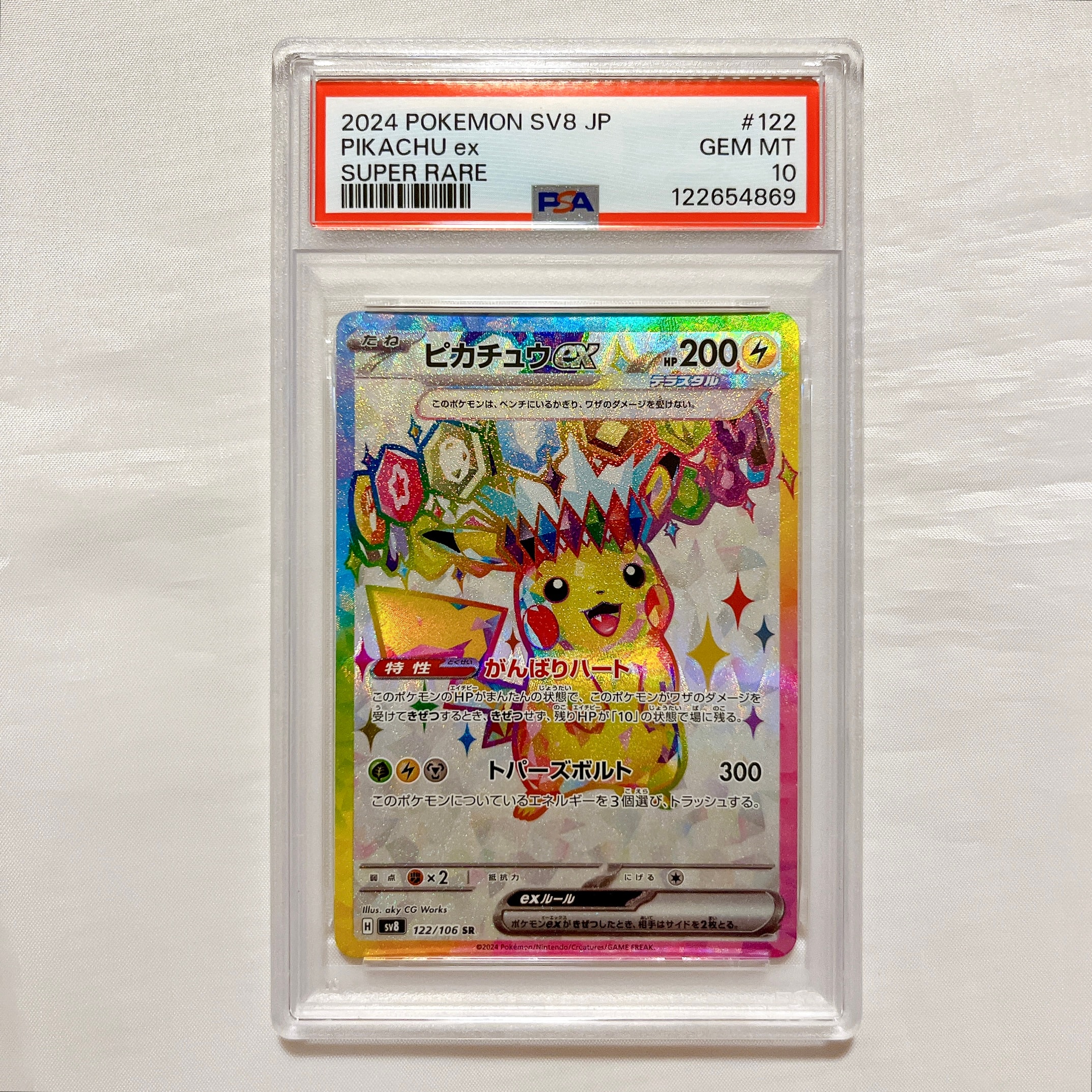 ピカチュウex SR [SV8 122/106](拡張パック「超電ブレイカー」)