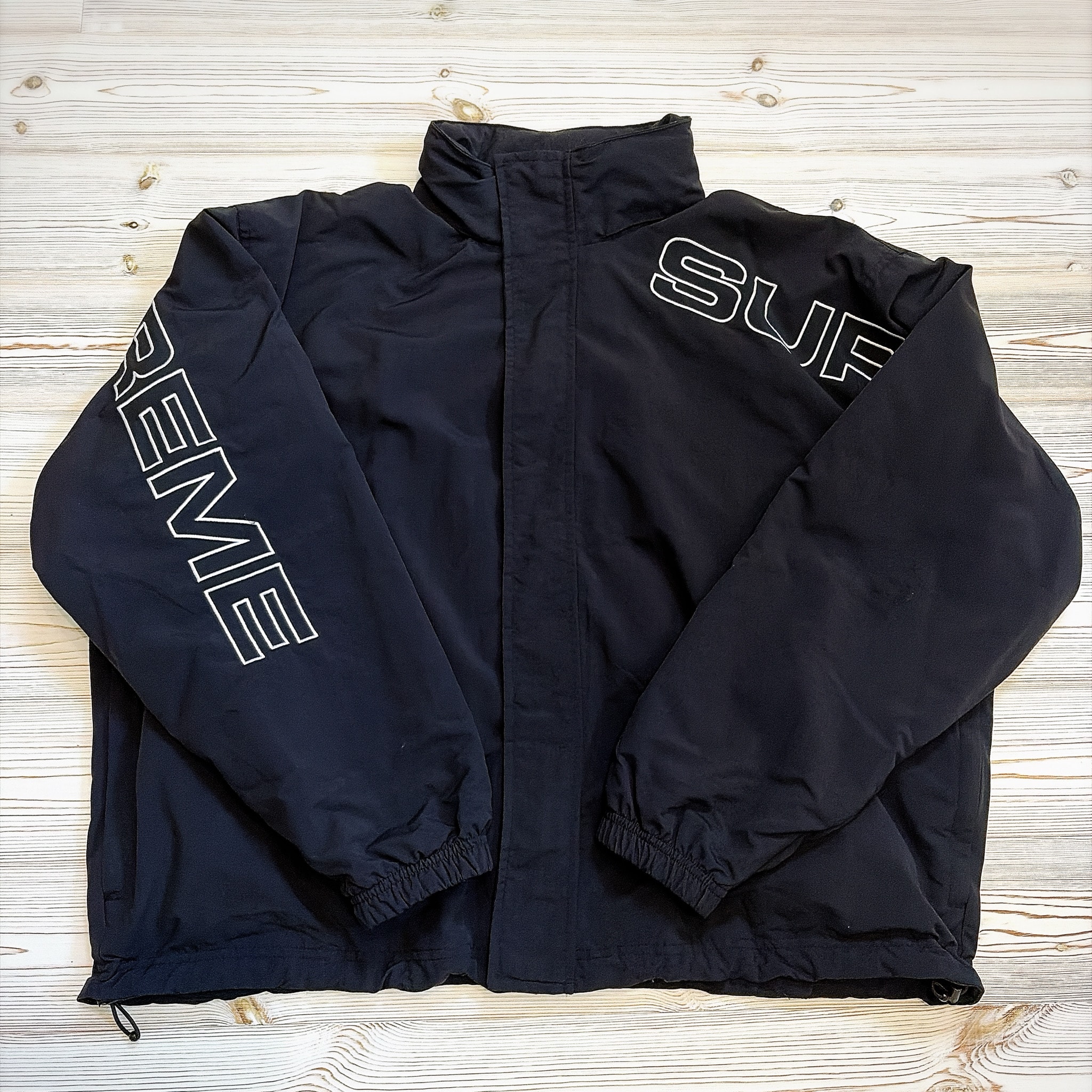 Supreme Spellout Embroidered Track Jacket "Black"