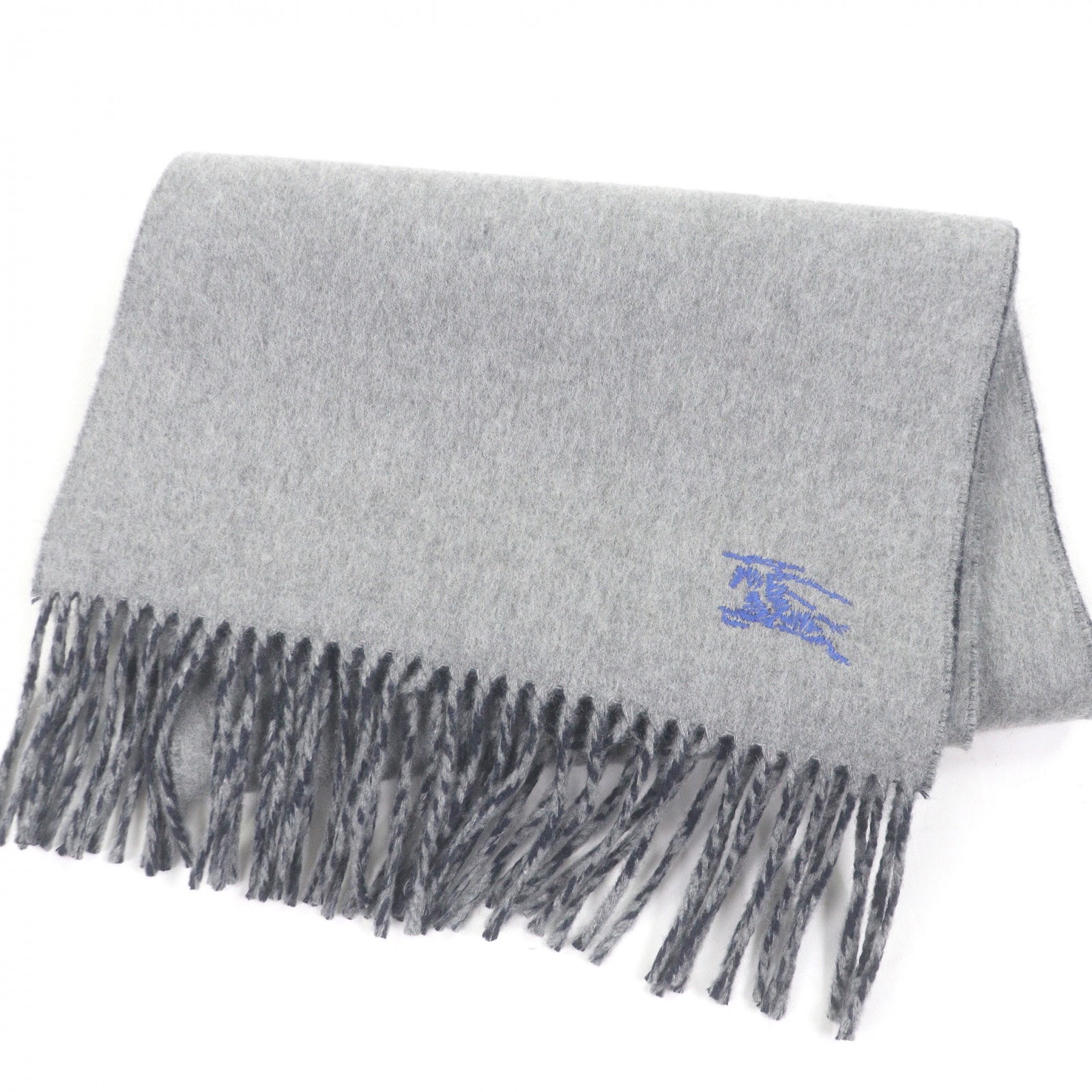 極美品 バーバリー マフラー グレー メンズ 8077824