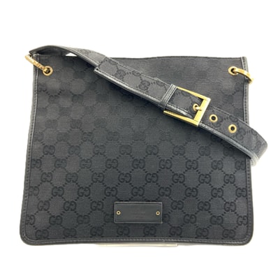 GUCCI グッチ GGキャンバス ショルダーバッグ 91762 ブラック
