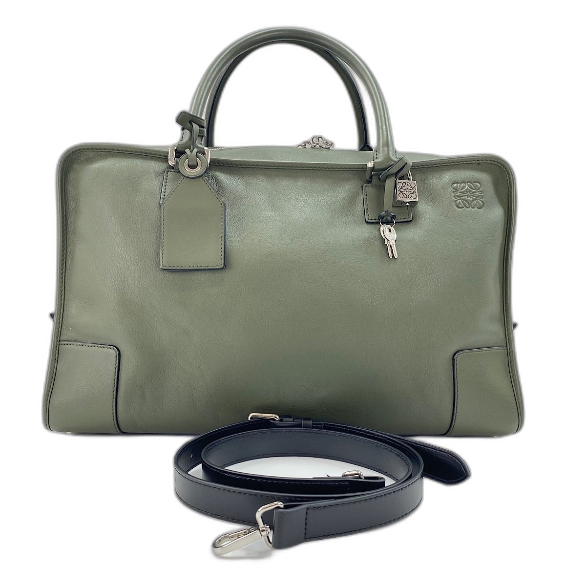 ロエベ LOEWE アマソナ 44 アナグラム ハンドバッグ レザー【中古】