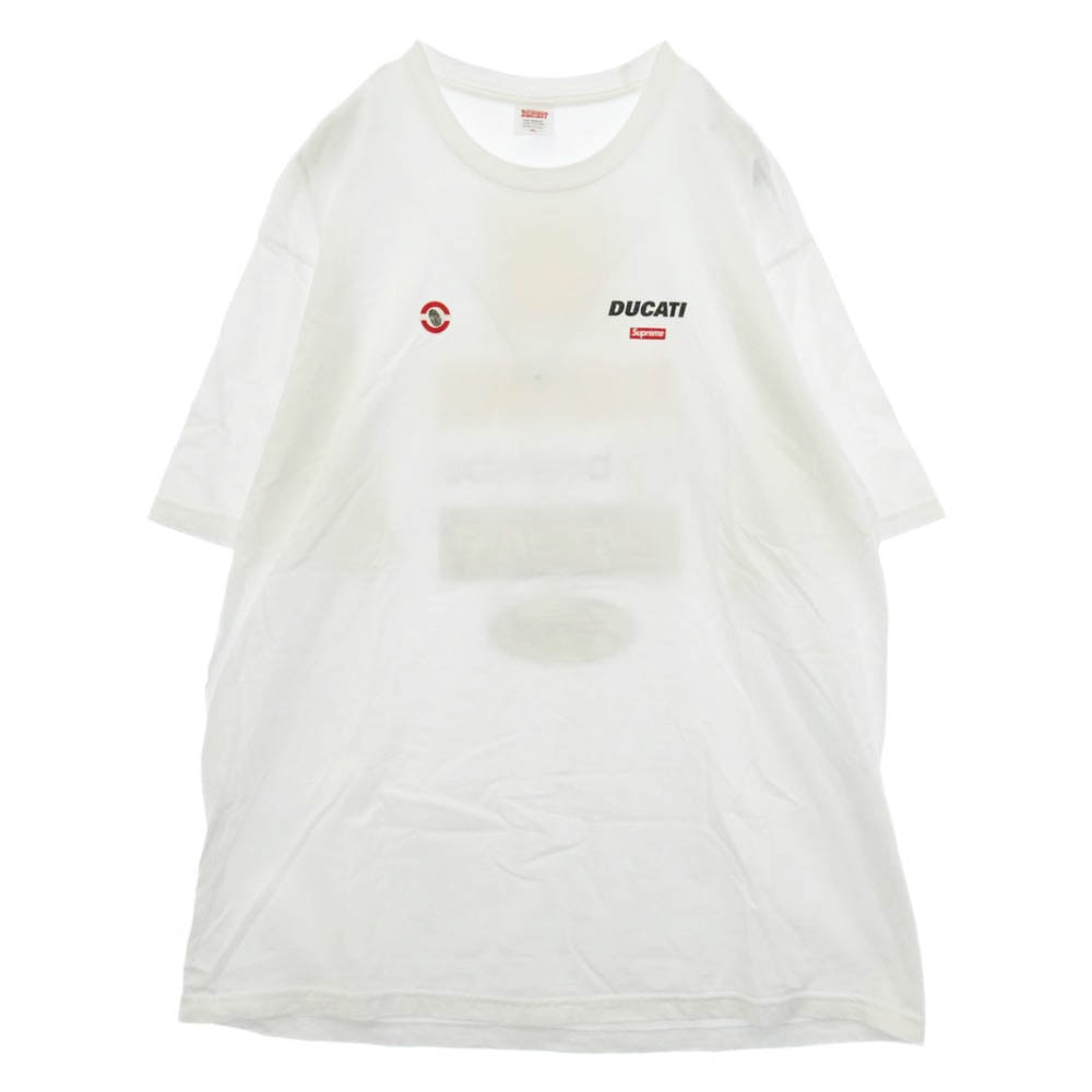 Supreme シュプリーム 24SS Ducati Logos Tee ドゥカティロゴス ロゴプリント Tシャツ 半袖 カットソー ホワイト系 XL【中古】