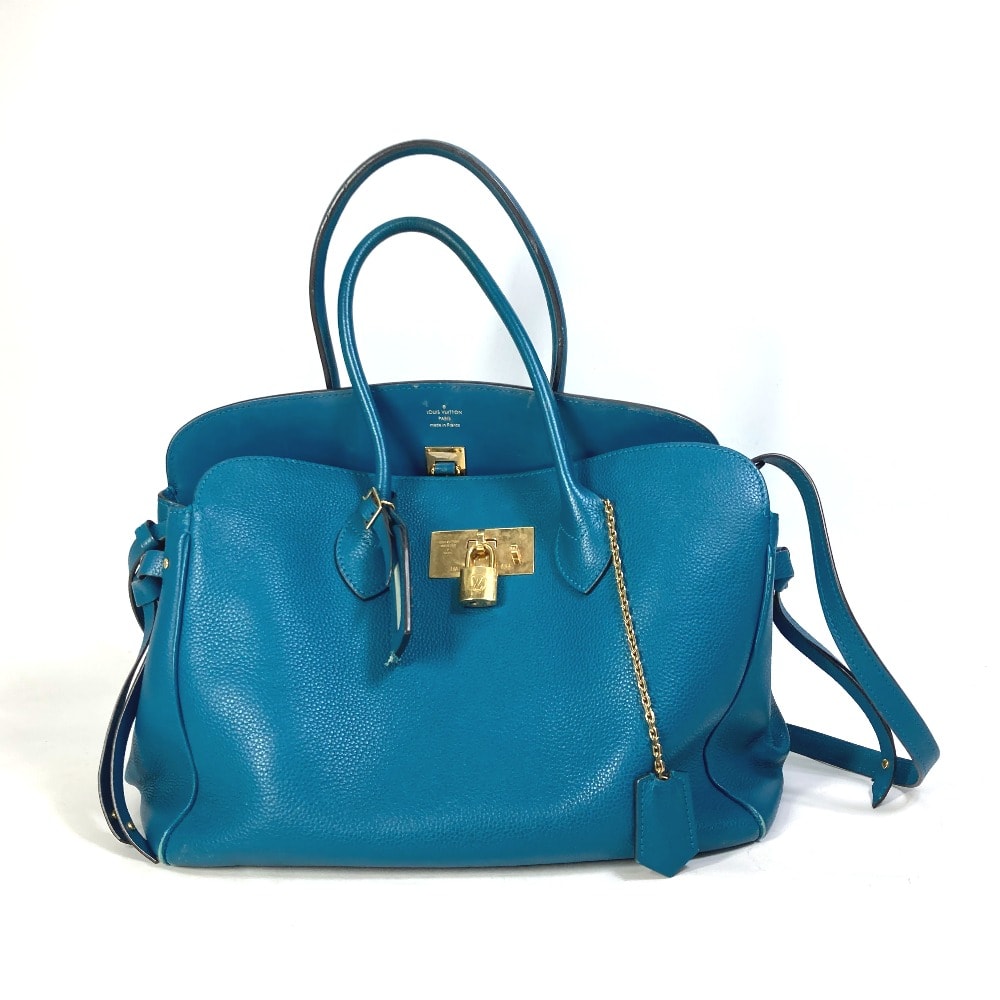ルイヴィトン LOUIS VUITTON ミラMM M55023 ハンドバッグ カバン トートバッグ 2WAY 斜め掛け ショルダーバッグ レザー コルヴェール ブルー