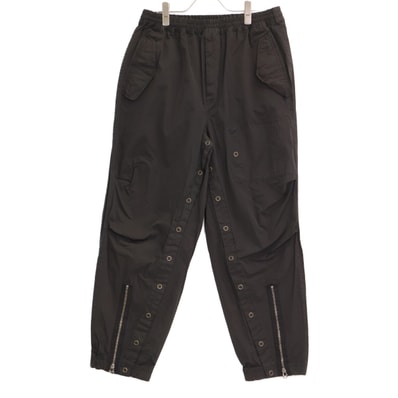 ベッドフォード 23AW-B-PT07 ブラック Wool Flight Pants ジップデザインナイロンパンツ 1