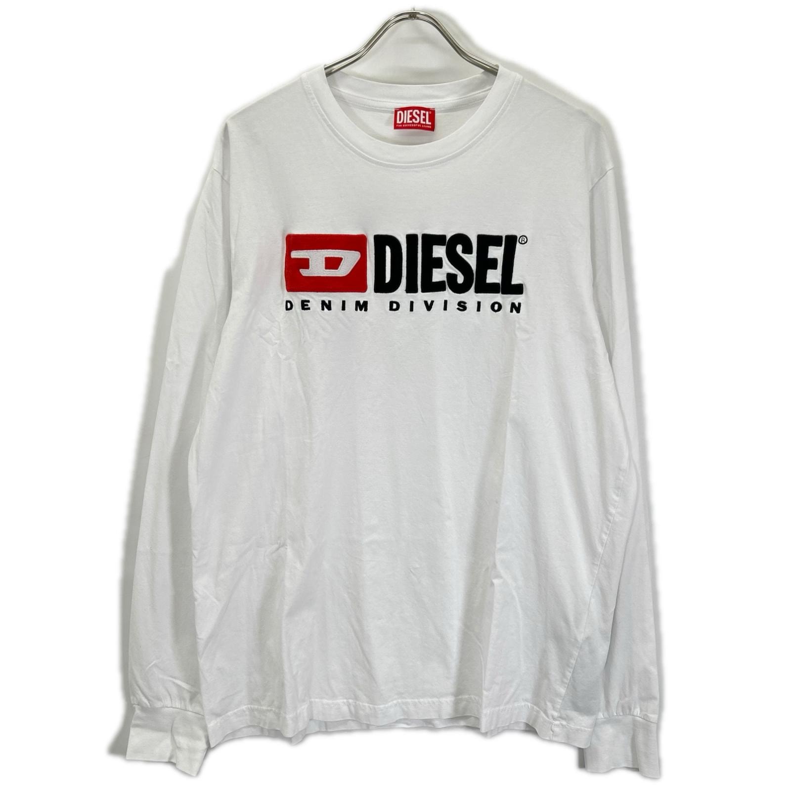 ディーゼル A03768 T-JUSTーLS-DIV ホワイト 長袖Tシャツ XL