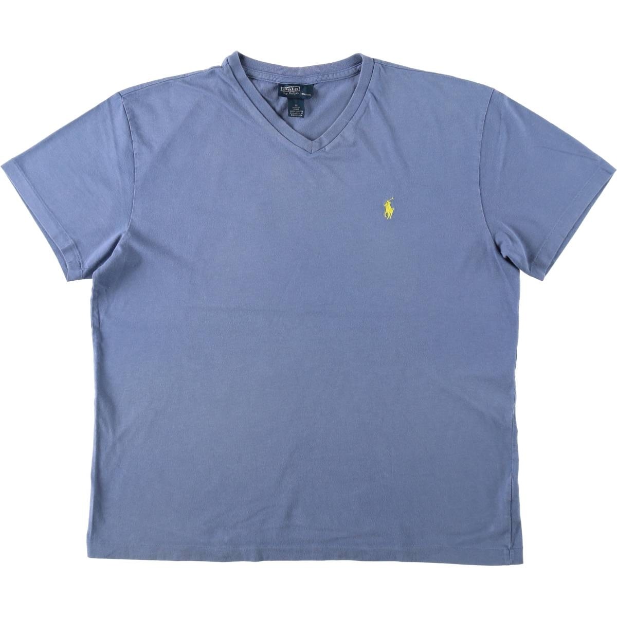 古着 ラルフローレン Ralph Lauren POLO by Ralph Lauren Vネック 半袖 ワンポイントロゴTシャツ メンズM相当/eaa622015