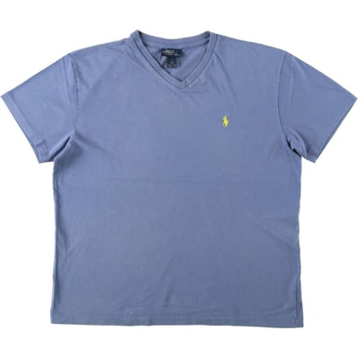 古着 ラルフローレン Ralph Lauren POLO by Ralph Lauren Vネック 半袖 ワンポイントロゴTシャツ メンズM相当/eaa622015
