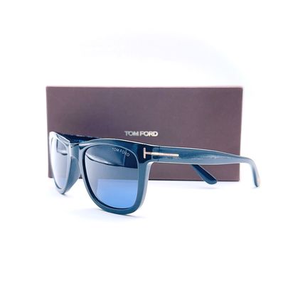 トムフォード サングラス ウェリントン ブラック系 ブルーレンズ ケースあり