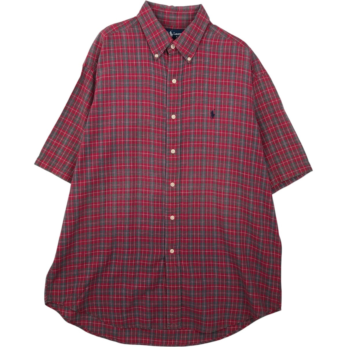 古着 ラルフローレン Ralph Lauren BLAKE 半袖 ボタンダウン チェックシャツ メンズL相当/eaa641165