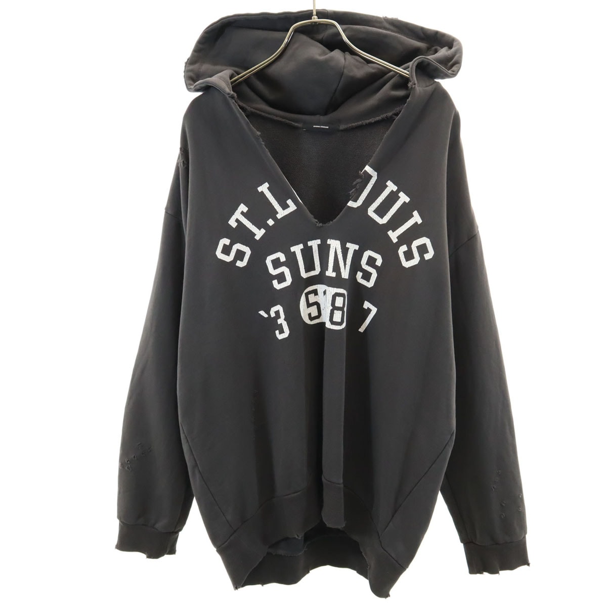 JOURNAL STANDARD ジャーナルスタンダード 長袖 ヴィンテージ加工 スウェットパーカー チャコールグレー