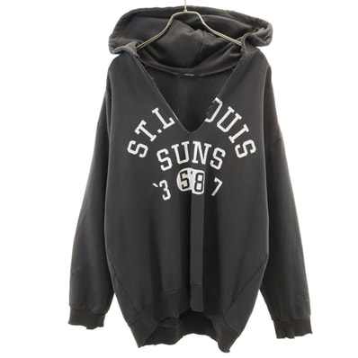 JOURNAL STANDARD ジャーナルスタンダード 長袖 ヴィンテージ加工 スウェットパーカー チャコールグレー