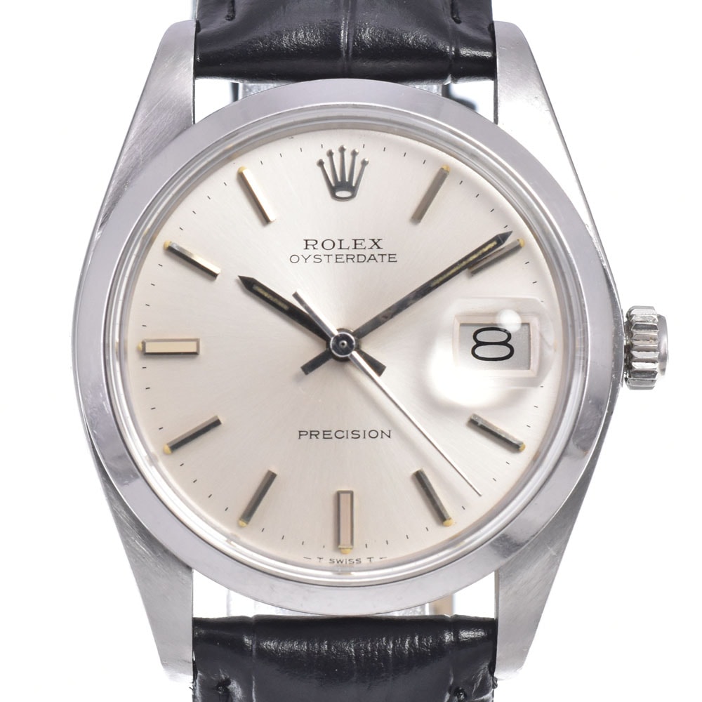 ロレックス ROLEX 6694 ヴィンテージ オイスターデイト プレシジョン Cal.1225 シルバー 手巻き メンズ 良品 腕時計 C#147408