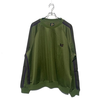 Needles Track Crew Neck Shirt Poly Smooth Green