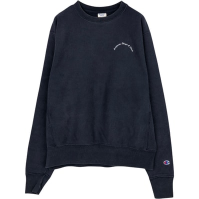 古着 チャンピオン Champion リバースウィーブ 単色タグ 青単 プリントスウェットシャツ トレーナー メンズM相当/eaa675186