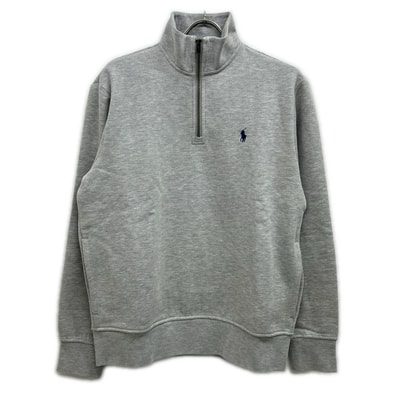 ポロ ラルフローレン 23年 グレー ハーフジップ フリース スウェットシャツ M