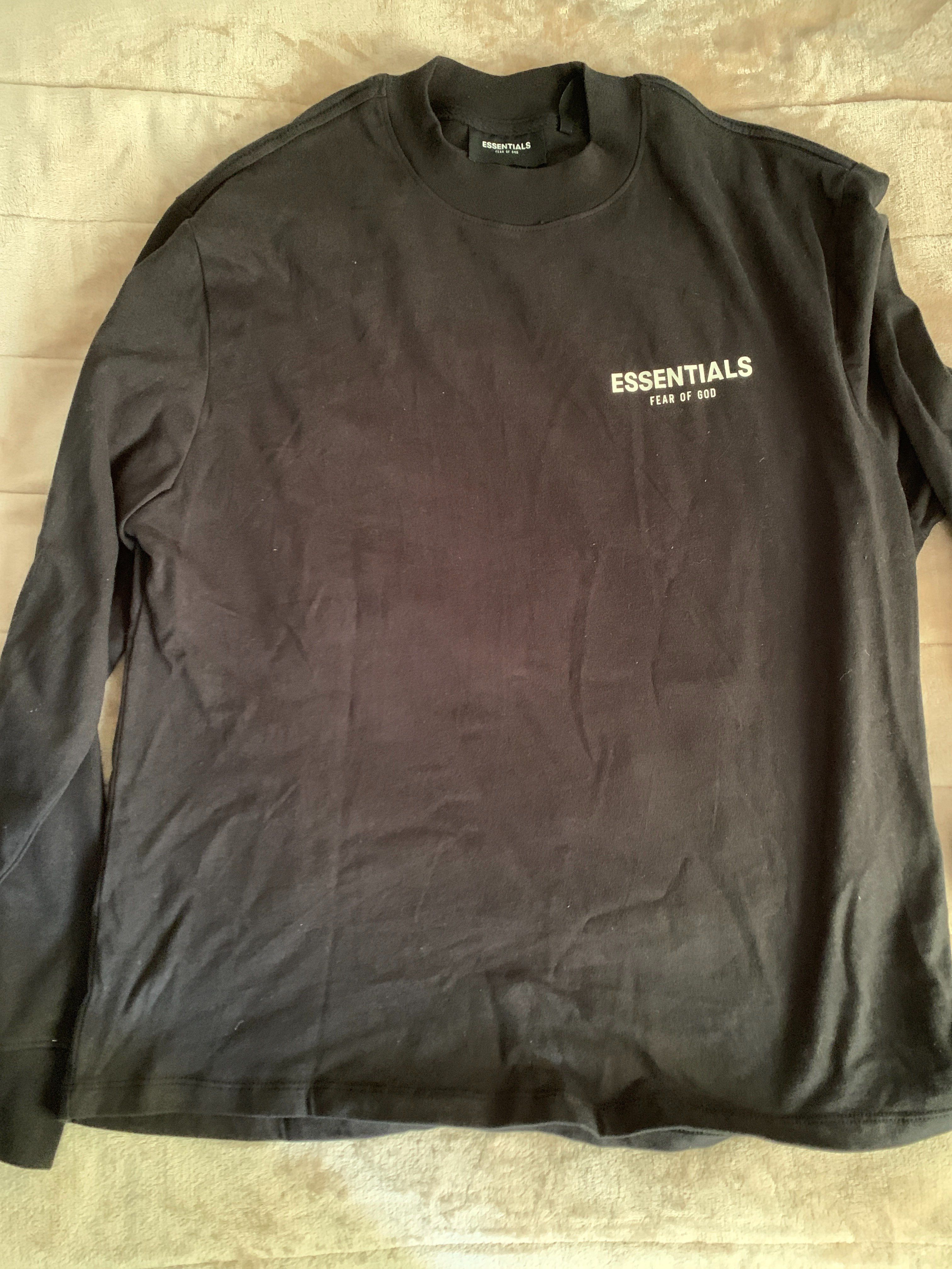 FEAR OF GOD ESSENTIALS Long Sleeve Photo T-shirt "Black"