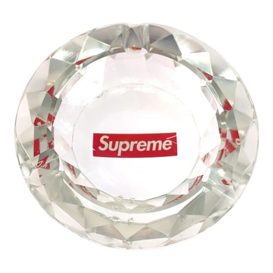 Supreme シュプリーム プロダクトライン Diamond Cut Crystal Ashtray クリア レッド ホワイト クリスタル ガラス/ 灰皿 604474 【中古】