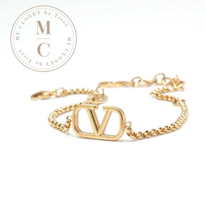 ヴァレンティノ VALENTINO ブレスレット Vロゴ ゴールド