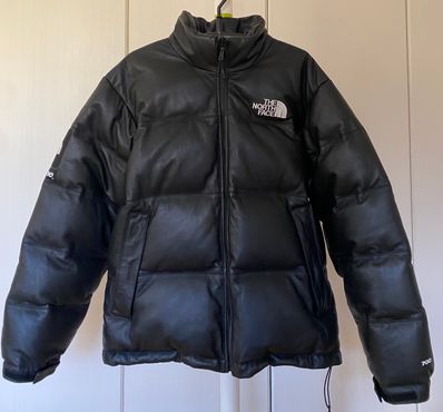 Supreme x The North Face Leather Nuptse Jacket "Black"