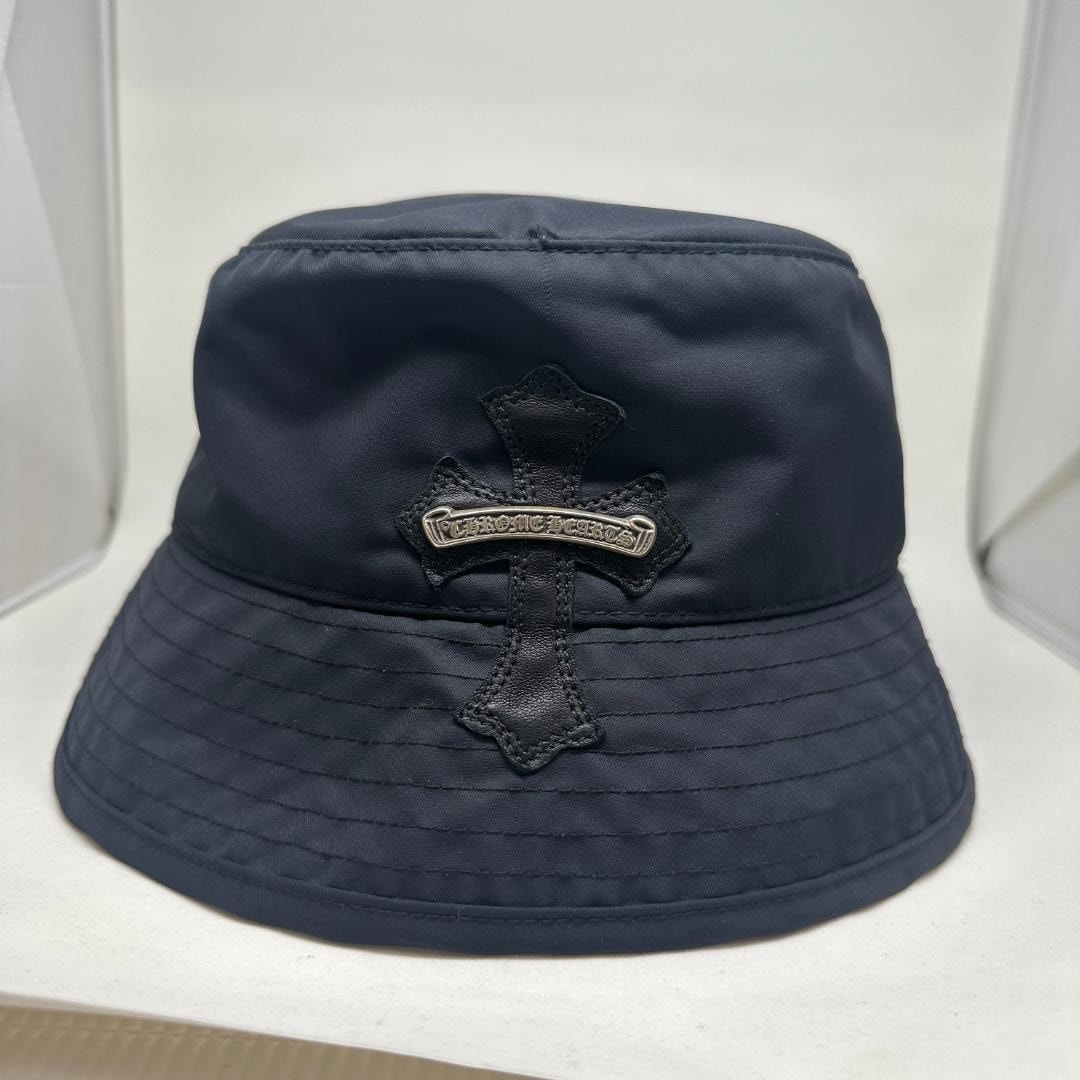 クロムハーツ クロスパッチ ナイロン バケットハット ブラック CHROMEHEARTS Mサイズ 