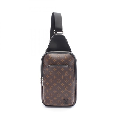 ルイ・ヴィトン LOUIS VUITTON アヴェニュー スリングバッグ モノグラムマカサー ウエストバッグ ボディバッグ バッグ PVCコーティングキャンバス レザー メンズ ブラウン系 / ブラック系 M46327 【中古】