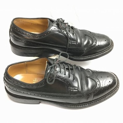 80s-90s?/Vintage★REGAL リーガル 重厚ソール高級モデル ウイングチップ ビジネスシューズ 黒 サイズ25.5/men's 管NO.ZF-65