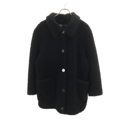 ZARA ザラ ボアジャケット XS ブラック