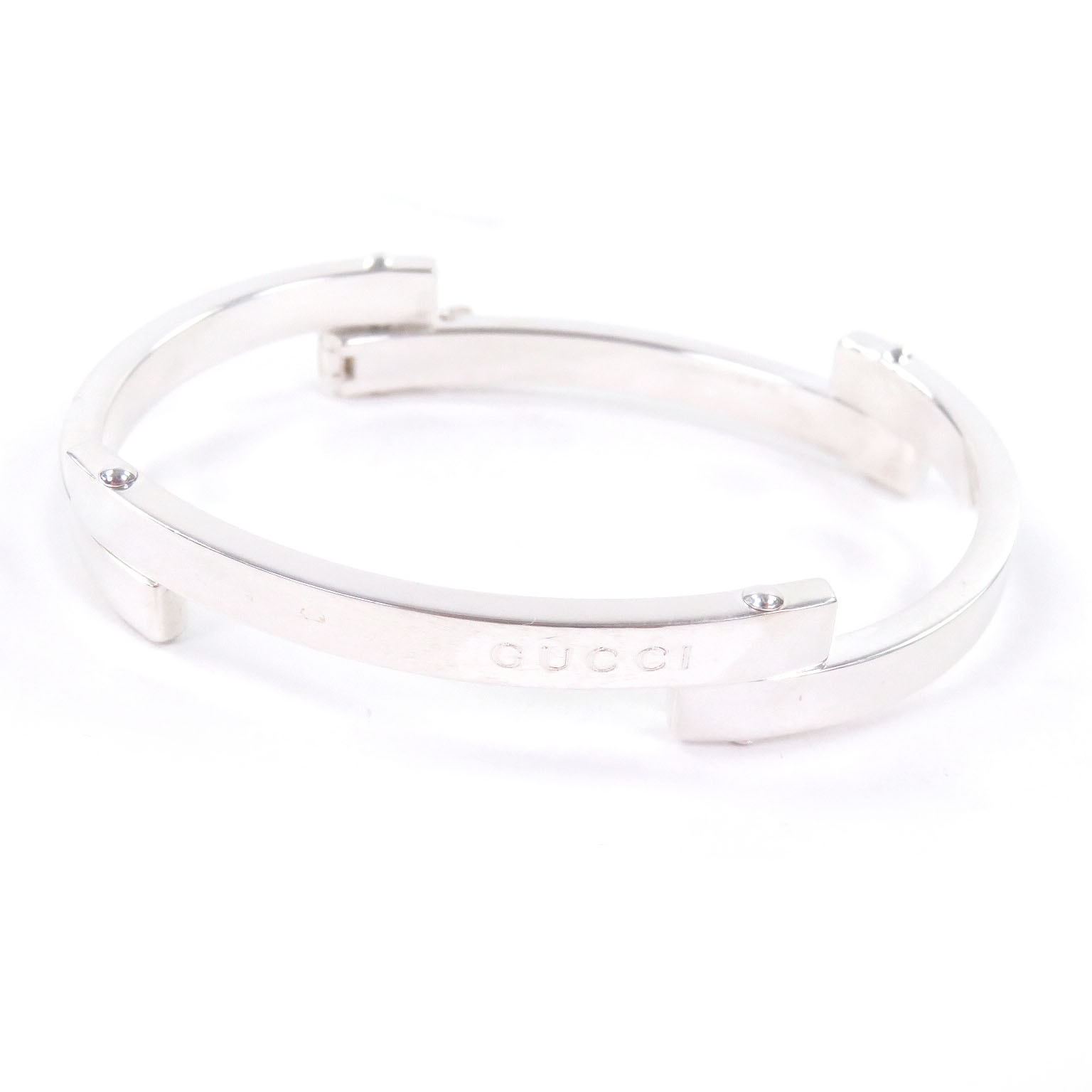 美品 グッチ ブレスレット シルバー レディース