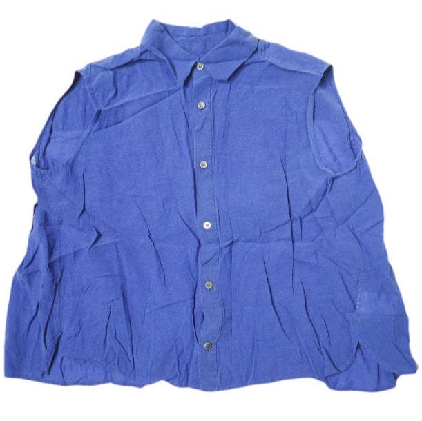 08sircus ゼロエイトサーカス 日本製 Cu/Co Sleeveless Blouse キュプラコットン ノースリーブブラウス 15SL-SH01 1 BLUE シャツ トップス g19906