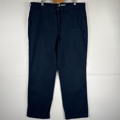 古着 カーハート Carhartt ワークパンツ ダック ペインター 作業着 ワンポイント ロゴ 大きいサイズ カーゴパンツ w44 L34 ネイビー メンズ