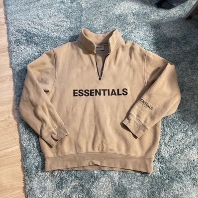 FEAR OF GOD ESSENTIALS Half Zip Pullover Sweater "Moss"