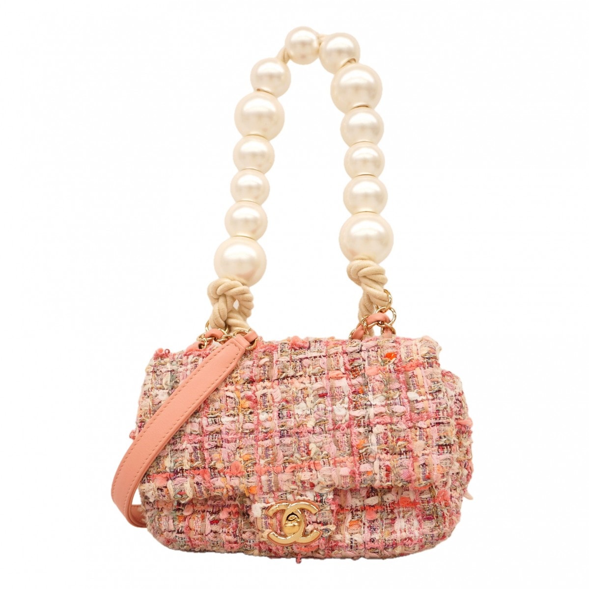 ★最終価格★SALE【6db1102-k】シャネル ハンドバッグ チェーンショルダー ツイード マルチカラー シャンパンゴールド金具 2wayバッグ【中古】レディース