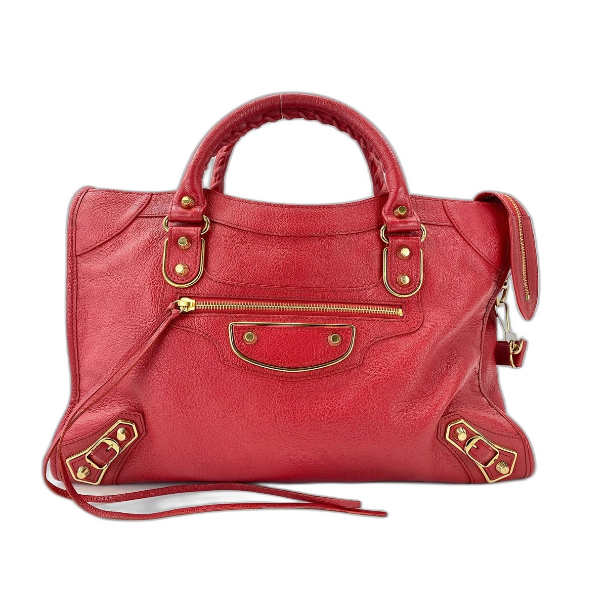 バレンシアガ BALENCIAGA クラシックメタリックエッジ ショルダーバッグ レザー【中古】