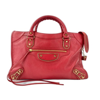 バレンシアガ BALENCIAGA クラシックメタリックエッジ ショルダーバッグ レザー【中古】