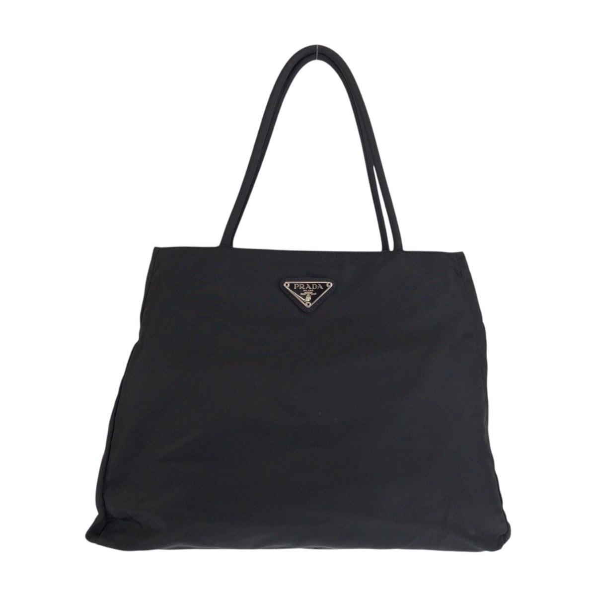 美品 PRADA プラダ テスート 三角ロゴプレート ブラック 黒 シルバー金具 ナイロン トートバッグ ハンドバッグ 601581 【中古】