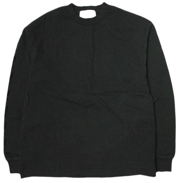 UNUSED x PLAYBOY アンユーズド プレイボーイ 23AW 別注 日本製 FLOCKY PRINT L/S T-SHIRT フロッキープリントロングスリーブTシャツ US2381 0 BLACK 長袖 トップス g21198