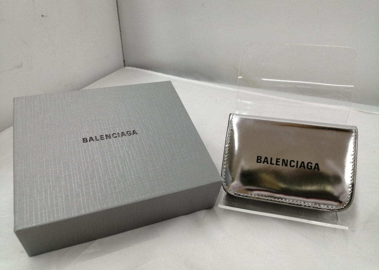BALENCIAGA Cash Mini Wallet "Silver"